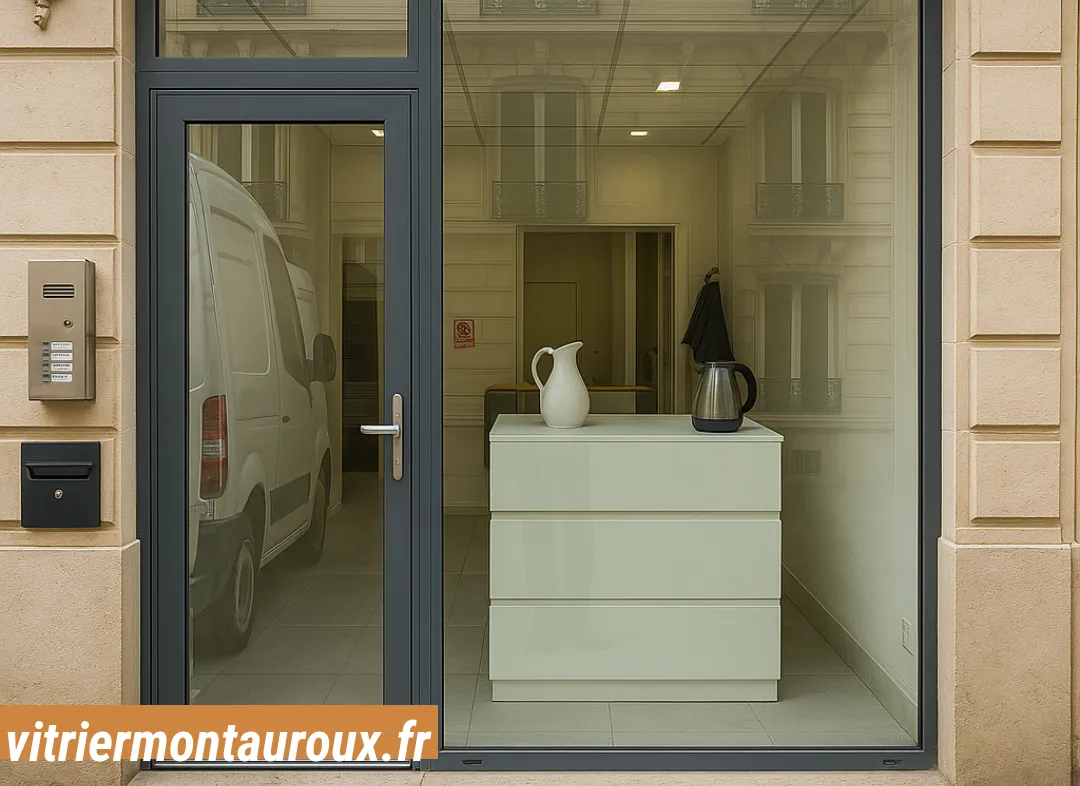 Façade vitrine de magasin en aluminium sur mesure à Montauroux